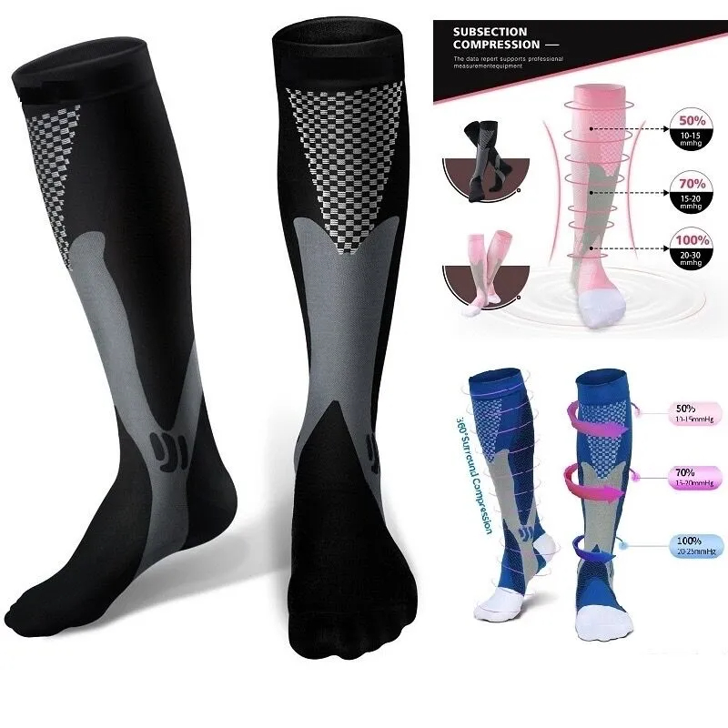 Compression Sock Medical - Calzini a compressione da corsa, golf,